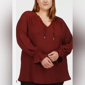 Michael Kors Burgundy Blouse